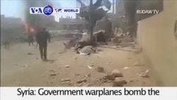 VOA60 World PM - Syrian warplanes attack Kurdish-held city