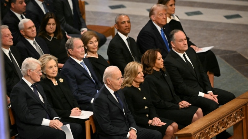 Carter funeral brings together 1 current, 4 ex-presidents to honor one of their own