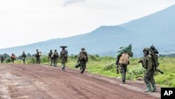 Des combattants du M23 en République démocratique du Congo.