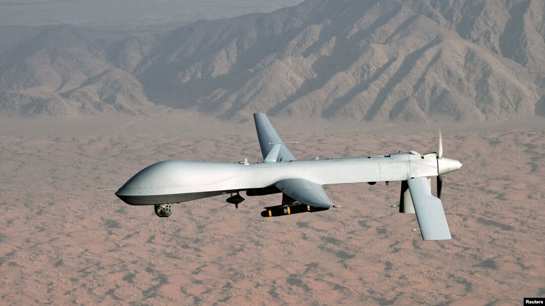 An undated U.S. Air Force image shows a MQ-1 Predator unmanned aircraft. 