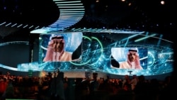 Menteri Luar Negeri Saudi Pangeran Faisal bin Farhan Al-Saud dalam konferensi Future Investment Initiative (FII) di Riyadh, Arab Saudi, 31 Oktober 2024. (Hamad I Mohammed/REUTERS)