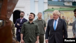 Thủ tướng Anh Boris Johnson thăm Kyiv, Ukraine, ngày 17/6/2022.