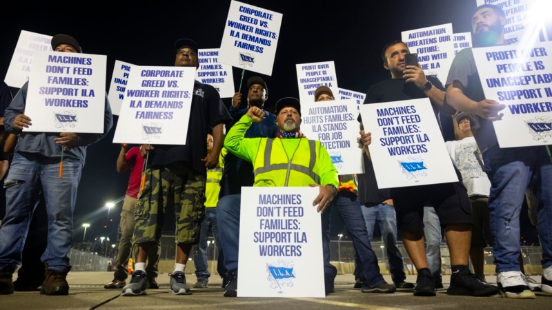 Dockworkers from Maine to Texas go on strike, risking new shortages 