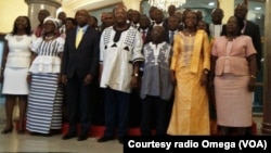 La première photo du gouvernement de Paul Thieba, Ouagadougou, 13 janvier, 2015. Courtesy Radio Omega.