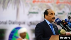 Le président mauritanien Mohamed Ould Abdel Aziz à Khartoum, Soudan, le 10 octobre 2016.