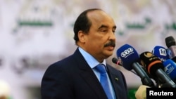 Le président mauritanien Mohamed Ould Abdel Aziz parle lors d'un session à Khartoum, Soudan, le 10 octobre 2016.