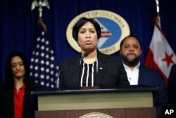 FILE: istrict of Columbia Mayor Muriel Bowser speaks at a news conference in Washington on Saturday, March 7, 2020, to announce the first presumptive positive case of the COVID-19 coronavirus. (AP Photo/Patrick Semansky)