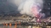 Rescatan a bombero de explosiones en China