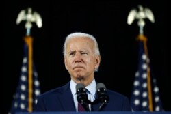 Democratic presidential candidate Joe Biden speaks at an event in Lancaster, Pa., June 25, 2020.