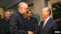 آمانو با برخی مقام های ایران از جمله علی اکبر صالحی رئیس سازمان انرژی ایران دیدار کرد. 