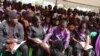 Relatives of former rebel leader and Nimba senator Prince Johnson react during his funeral in Ganta, Liberia, on January 18, 2025.