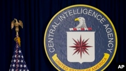 The CIA seal on display in Langley, Va.