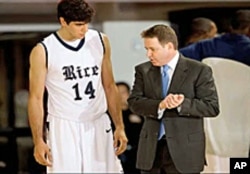 Ben Braun, Rice University's head basketball coach, believes Arsalan Kazemi has unlimited potential.