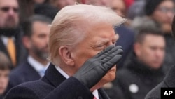 President-elect Donald Trump participates in a wreath laying ceremony at the Tomb of the Unknown Soldier at Arlington National Cemetery, in Arlington, Virginia, Jan. 19, 2025.