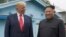 Дональд Трамп и Ким Чен Ын в демилитаризованной зоне. 30 июня 2019 г.