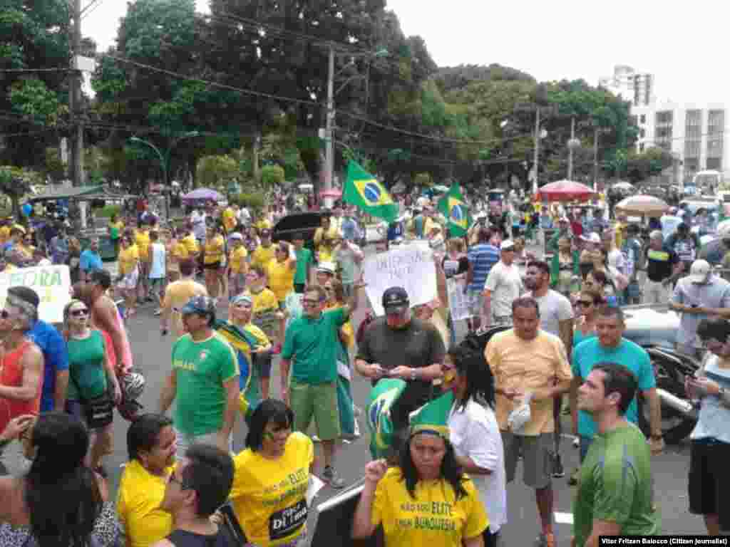 Manifestação em Belém do Pará, no Brasil