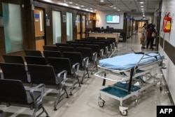 The outpatient department in a hospital in Kolkata is empty on Aug. 17, 2024, as medical professionals around India take part in protests relating to the rape and murder of a doctor in India's West Bengal state.