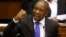 FILE - Opposition Democratic Alliance (DA) party leader Mmusi Maimane speaks during the motion of no confidence against South African president Jacob Zuma in parliament in Cape Town, South Africa, Aug. 8, 2017.