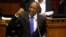 FILE - Opposition Democratic Alliance (DA) party leader Mmusi Maimane speaks during the motion of no confidence against South African president Jacob Zuma in parliament in Cape Town, South Africa, Aug. 8, 2017.