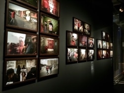 Images tied to soccer's role in the Arab Spring uprisings. (L. Bryant/VOA)