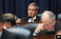 FILE - In this June 11, 2014, photo, Rep. Joe Wilson, R-S.C. speaks on Capitol Hill in Washington.