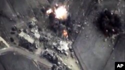 Snimak eksplozije bombe koju je ispustio ruski avion u Siriji 1. oktobra