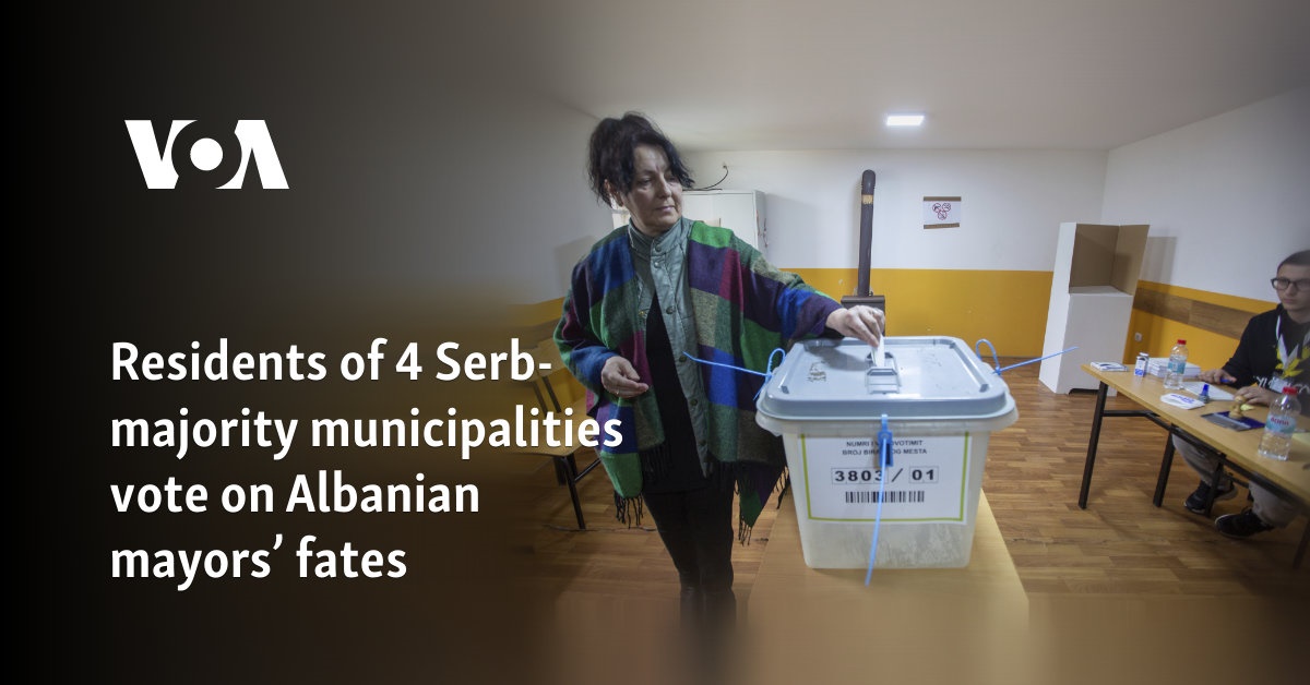 Residents of 4 Serb-majority municipalities vote on Albanian mayors’ fates 