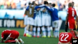 La séléction suisse et l'argentine au Brésil