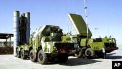 Russian S-300 anti-aircraft missile system is on display in an undisclosed location in Russia (file photo)