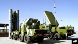 Russian S-300 anti-aircraft missile system is on display in an undisclosed location in Russia (file photo)