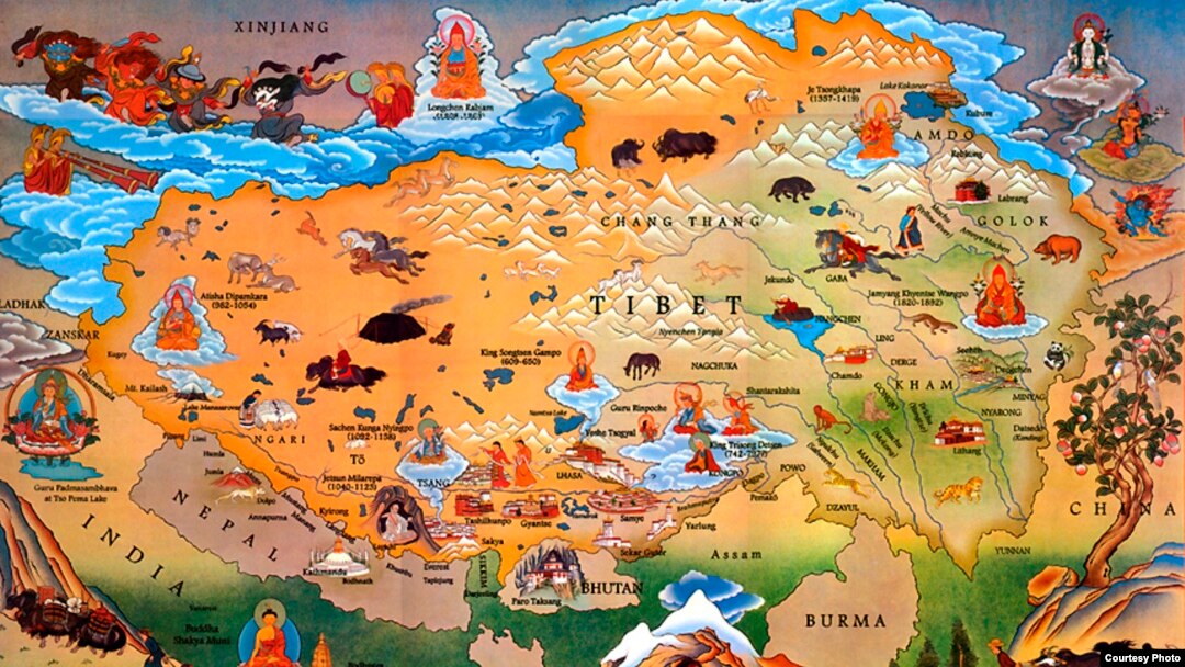 Peta wilayah Tibet