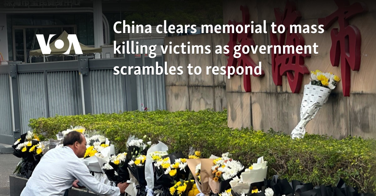 China clears memorial to mass killing victims as government scrambles to respond