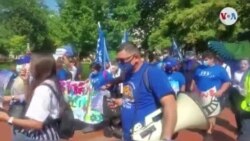 Beneficiarios de TPS piden residencia permanente durante marcha en Washington