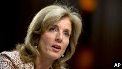 Caroline Kennedy of New York speaks during the Senate Foreign Relations Committee hearing on her nomination for Ambassador to Japan, on Capitol Hill, Thursday, Sept. 19, 2013.