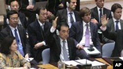 سلامتی کونسل کے ارکان ایران پر پابندیوں پر ووٹ دیتے ہوئے