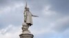 Estatua de Cristóbal Colón en Madrid, España.