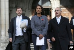 Financial entrepreneur Gina Miller, one of the claimants who challenged plans for Brexit, leaves the High Court in London, Nov. 3, 2016.