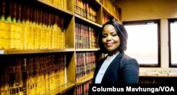 Fadzayi Mahere, spokesperson for opposition Movement for Democratic Change (MDC), says the Human Rights Watch report is on target on Zimbabwe. She's shown here in Harare on March 2, 2021. (Columbus Mavhunga/VOA)