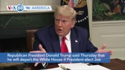 VOA60 America - Trump Says He Will Leave White House if Biden Wins Electoral College Vote