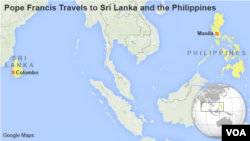 Pope Francis Travels to Sri Lanka and the Philippines