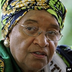 Liberian President Ellen Johnson-Sirleaf in Monrovia October 7, 2011