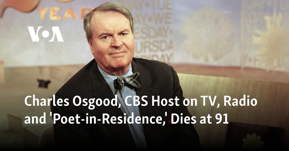 Charles Osgood, CBS Host on TV, Radio and ‘Poet-in-Residence,’ Dies at 91