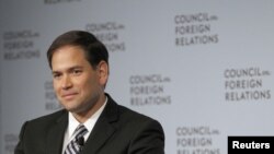 Marco Rubio en el Consejo de Relaciones Exteriores, en Nueva York.