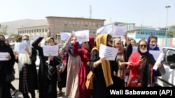 Žene traže svoja prava pod talibanskom vlašću tokom protesta u Kabulu, Afganistan, 3. septembar 2021.