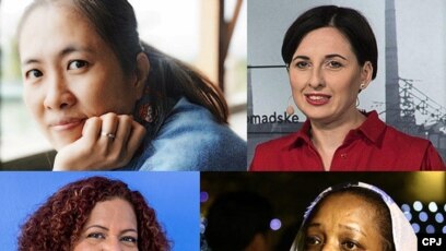 Nguyễn Ngọc Như Quỳnh, hay blogger Mẹ Nấm (đầu tiên từ trái qua) được CPJ chọn cho giải thưởng Tự do Báo chí Quốc tế vì "chất lượng báo chí cao trong những bài viết của cô ấy và sự dũng cảm tuyệt vời mà cô ấy đã cho thấy khi đối mặt với một chính phủ đàn áp."