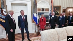 Donald Trump com Serguei Lavrov na Casa Branca