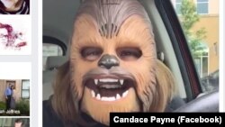 Candace Payne of Texas recorded this video of herself showing off her Chewbacca mask. It is now the most popular Facebook Live video ever.