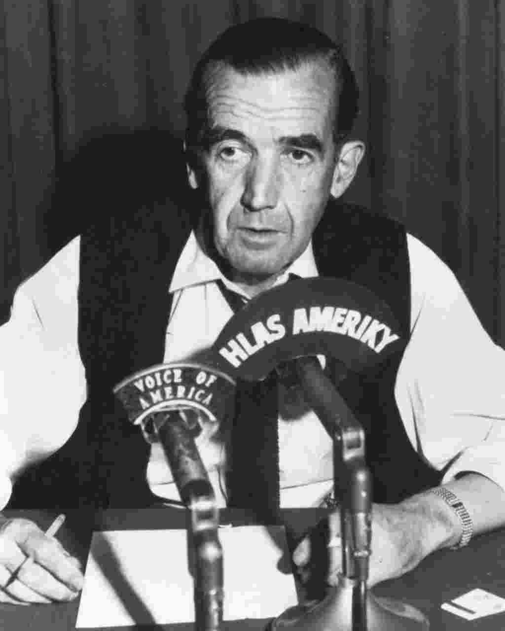 Edward R. Murrow, Director of VOA's parent agency, the U.S. Information Agency. 1961-1964