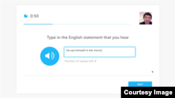 An image of the listening part of the Duolingo English Test.