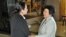 Kyrgyzstan President Roza Otunbayeva arrives at VOA headquarters